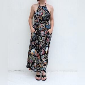 Rachel Comey Sazerac Halter Midi Dress – Floral Textured